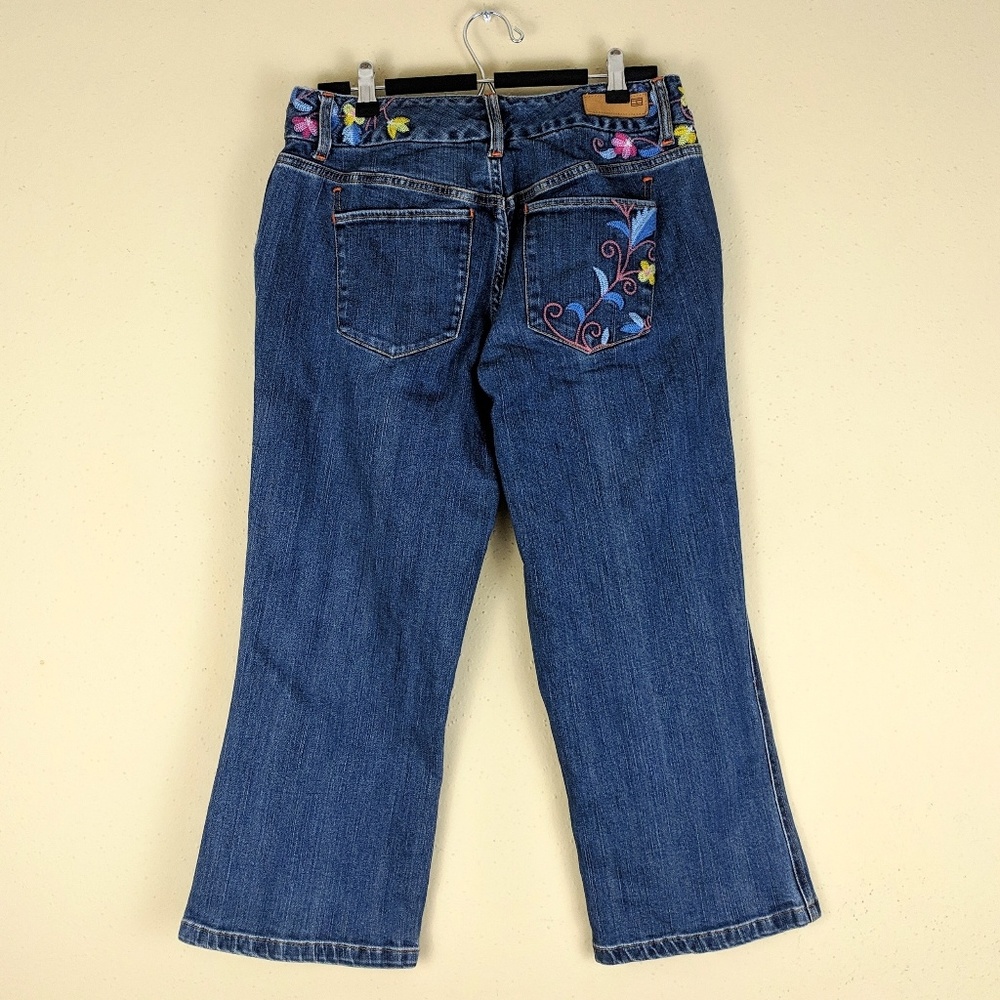VTG Tommy Hifilger Floral Embroidered Capri - Picture 5 of 8